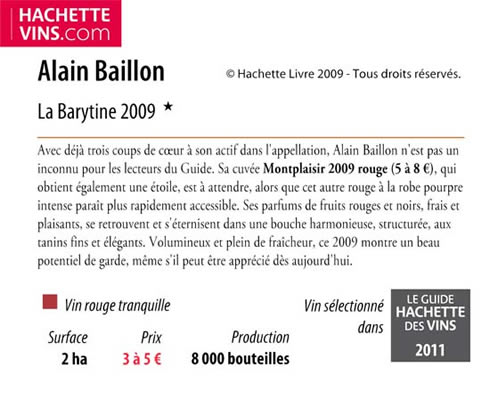 Guide Hachette Alain Baillon 2010